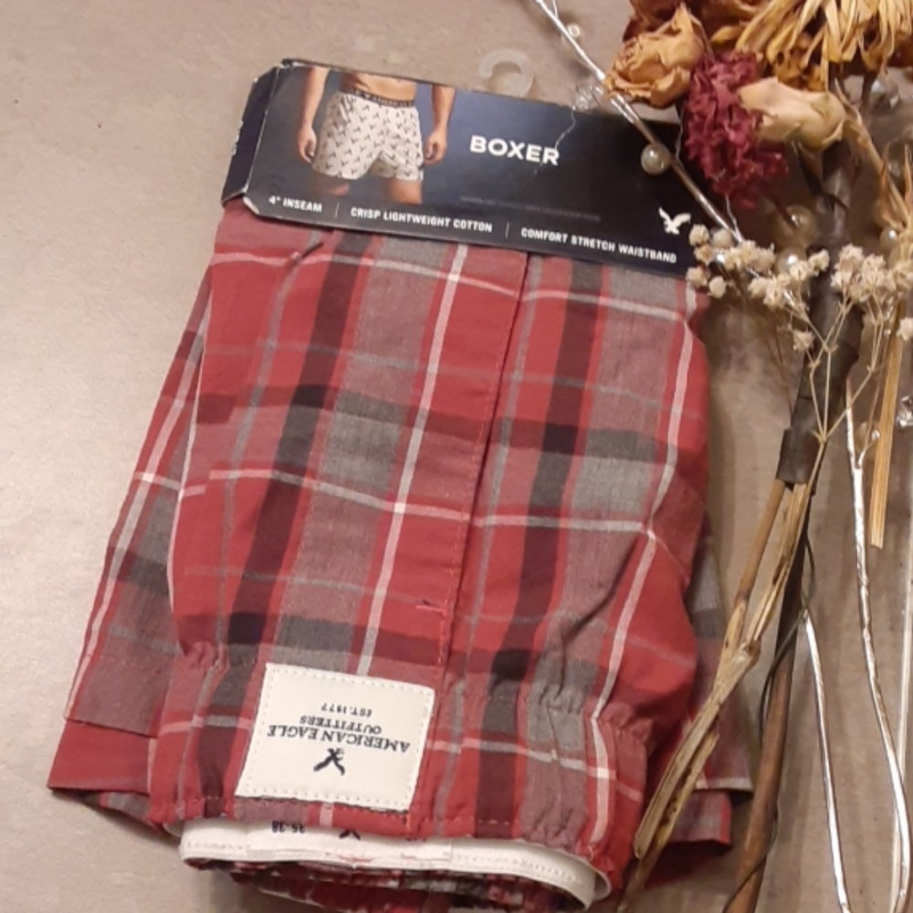 Men's American Eagle Plaid Boxers